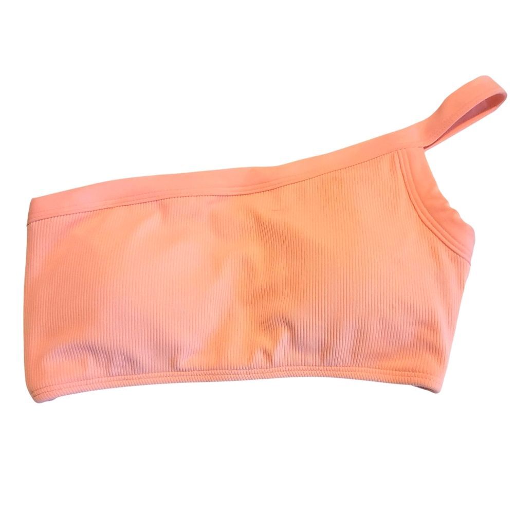 New L*Space Axel Foley One Shoulder Ribbed Bikini Swimsuit Top XS Pink
